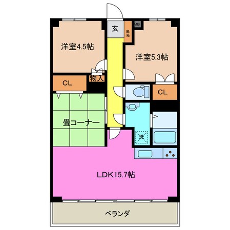 霞ケ浦駅 徒歩10分 6階の物件間取画像